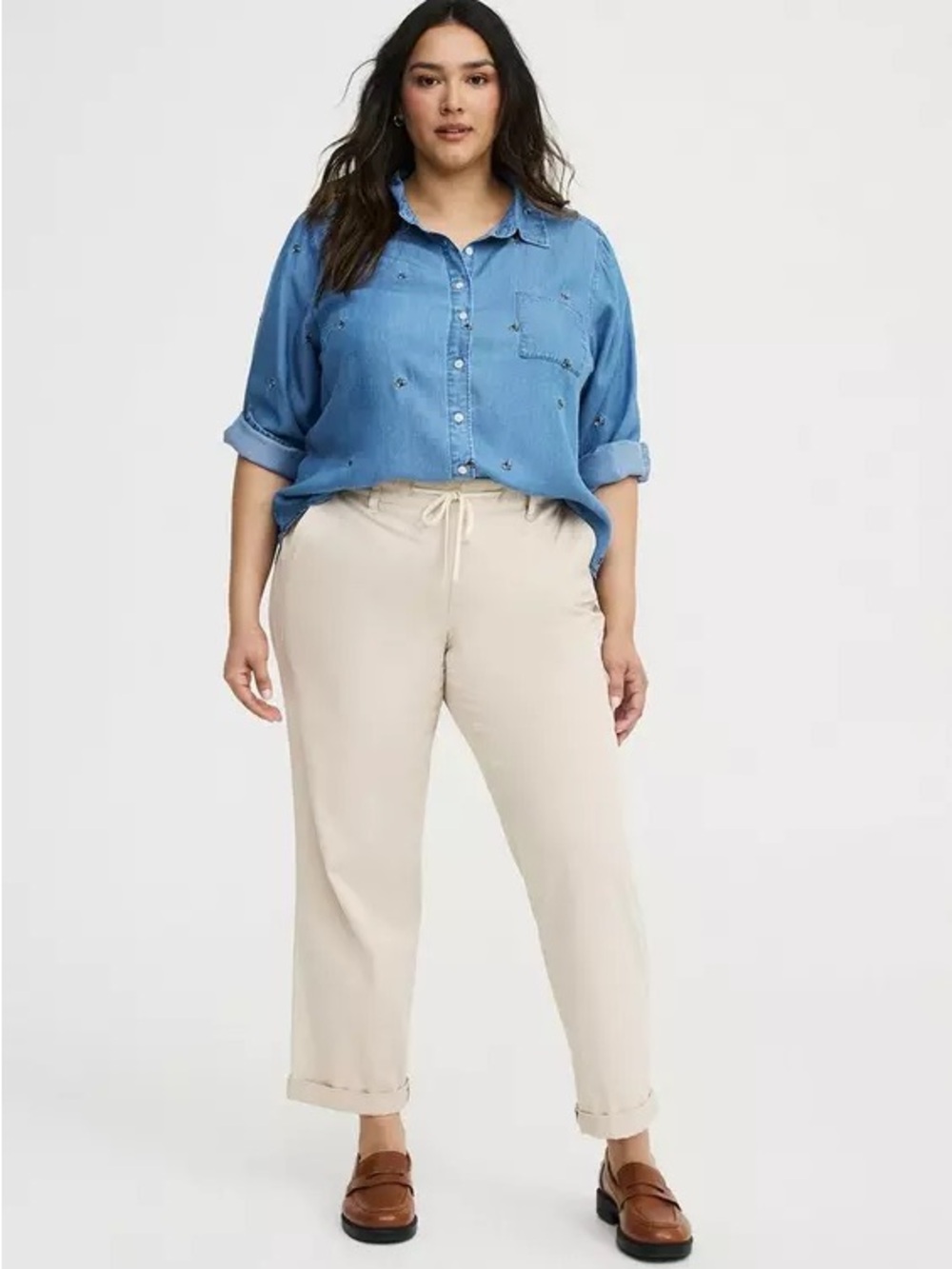 TORRID Pull On Weekend Mid Rise Wide Leg Pant Plus Size 6 Rainy Day | NWT